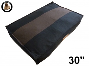 Ellie-Bo Medium Striped Black & Brown Dog Bed to fit 30 inch Dog Cage
